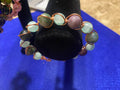 Copper-Wrapped Aquamarine, Amethyst & Agate Bracelet