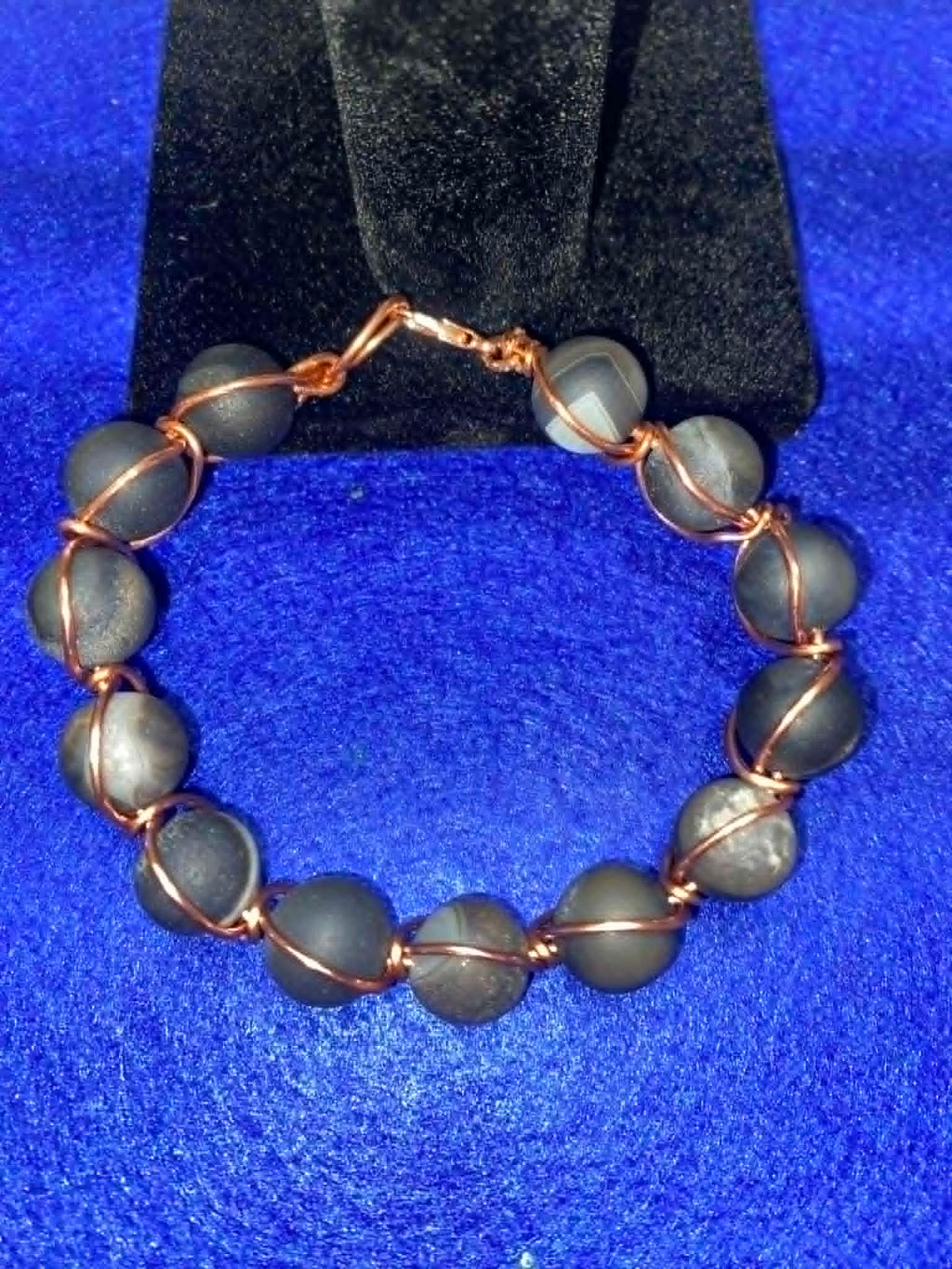 Copper-Wrapped Druzy Agate Bracelet