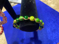 Copper-Wrapped Green Agate Bracelet